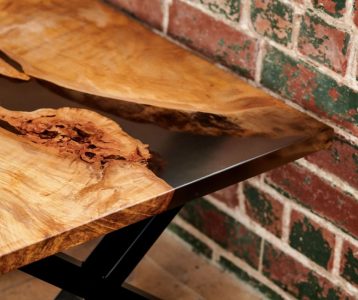 Handmade resin furniture piece in Newtownabbey, Northern Ireland interior setting