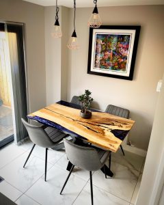 Bespoke resin clock in Northern Ireland with unique design