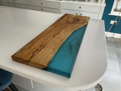 Live edge epoxy table in Northern Ireland bespoke craftsmanship