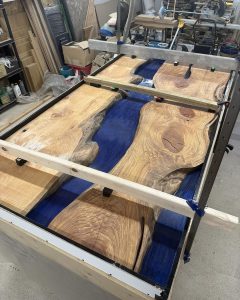 Resin furniture piece in Northern Ireland with polished finish