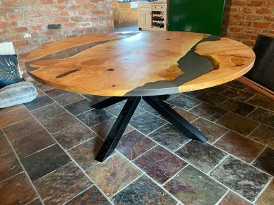 Custom epoxy table design in Newtownabbey, Northern Ireland interior