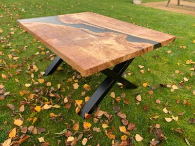 Handmade epoxy dining table in Northern Ireland interior design