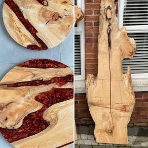 Bespoke resin dining table in Newtownabbey, Northern Ireland installation