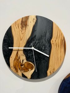 Live edge resin desk in Northern Ireland office setup