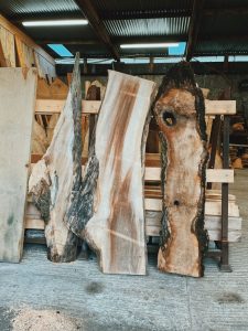 Resin river table close up in Newtownabbey, Northern Ireland grain detail